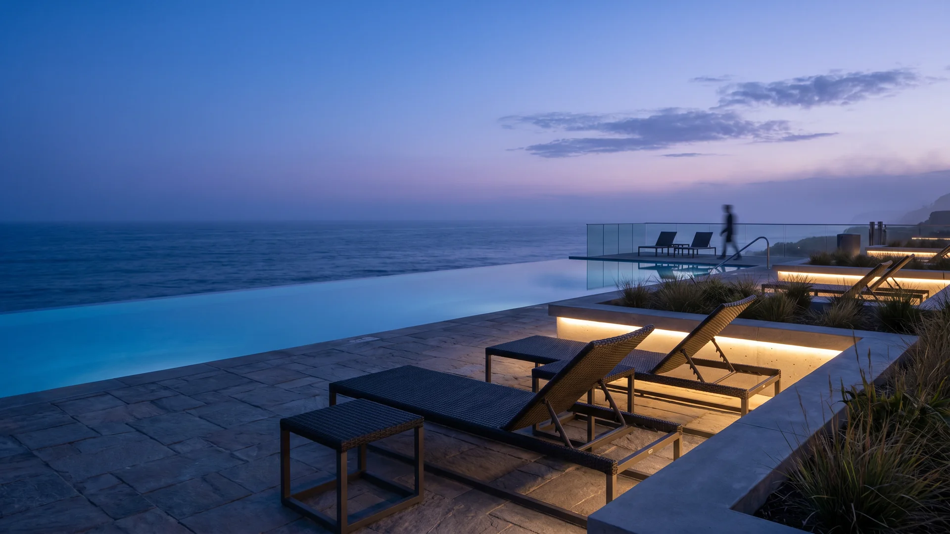 Poolside terrace — Newport Beach remodel